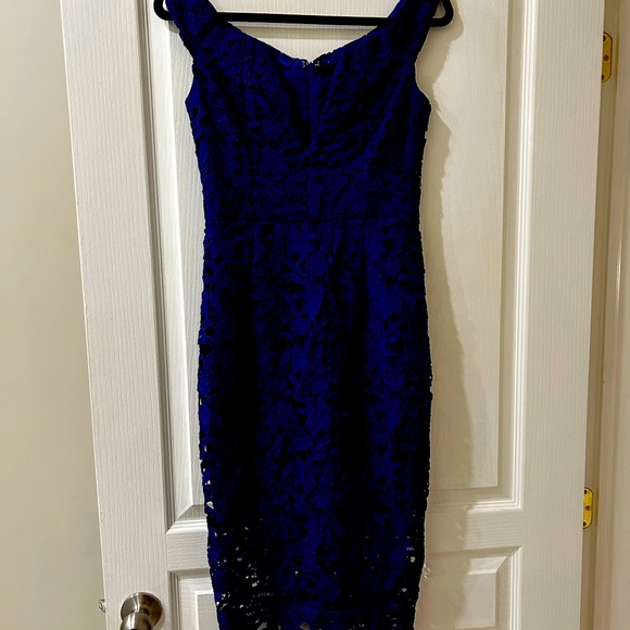 Beautiful sensual laced Grace & Hart Midnight Blue Dress - Picture 3 of 7